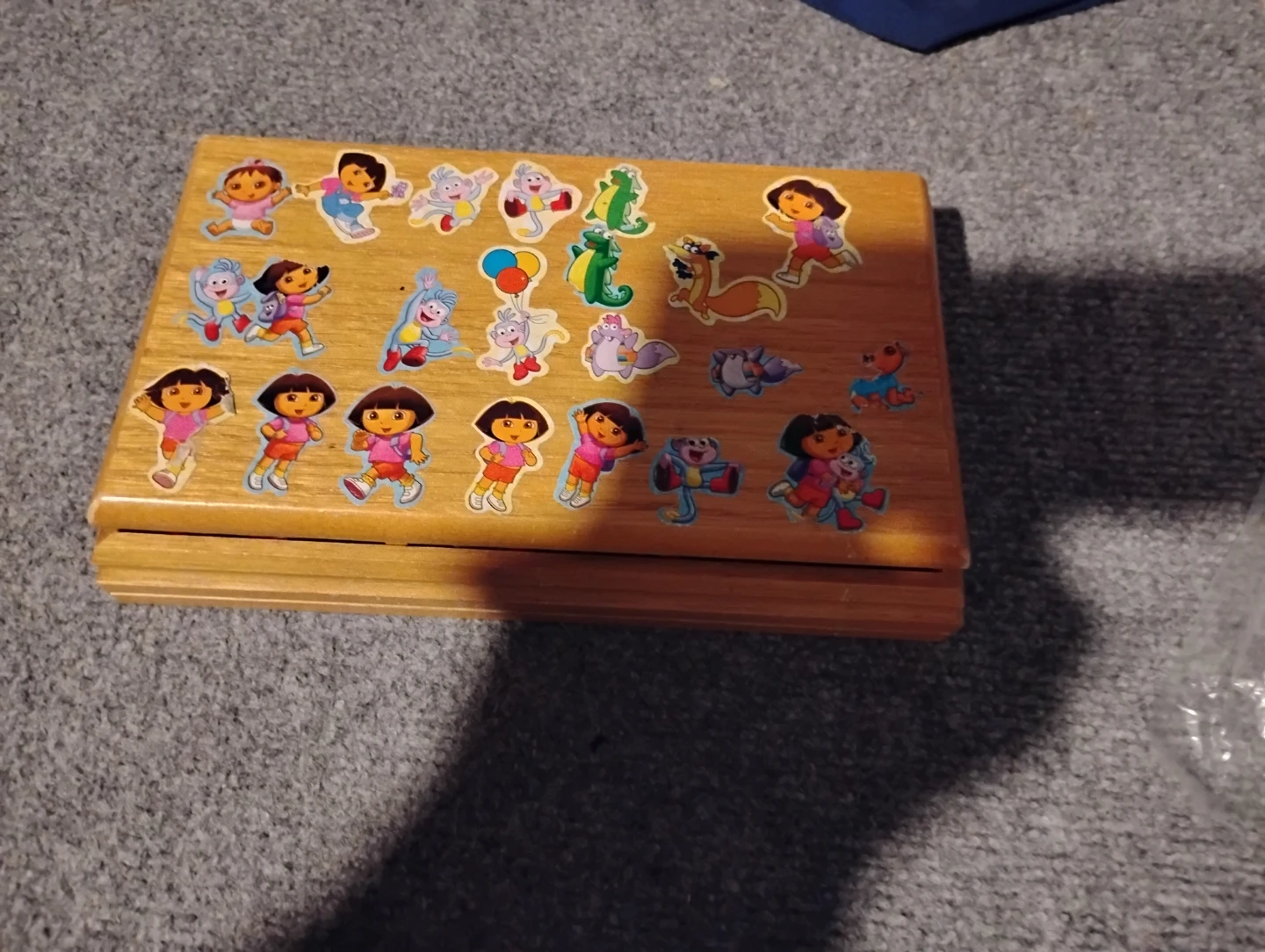 Wooden Jewelry Box with Toy Rings and Bracelets