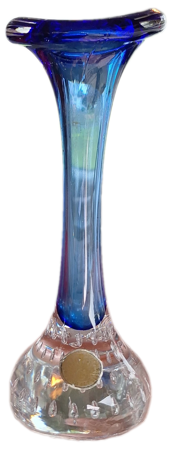 Vintage Swedish Art Glass Bud Vase (Kit Cat Club) - photo 2