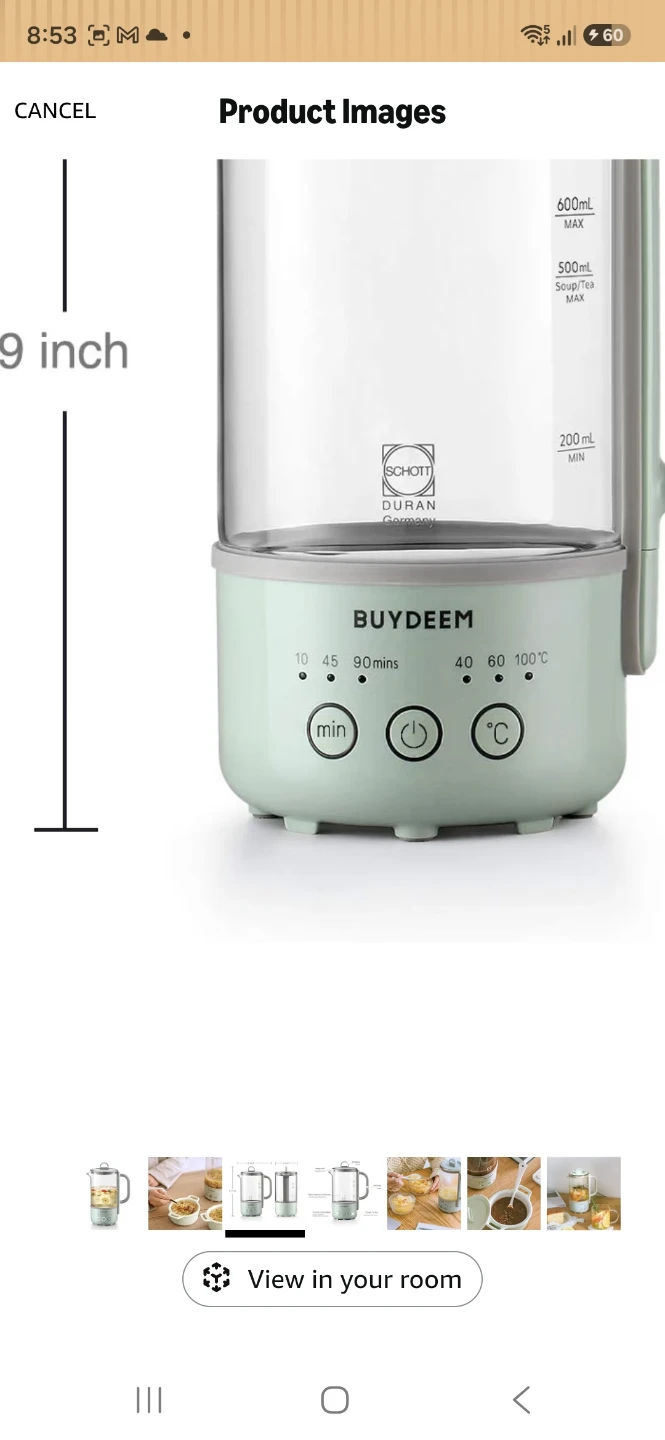 New BUYDEEM K313 Travel Electric Kettle, Mini - photo 3
