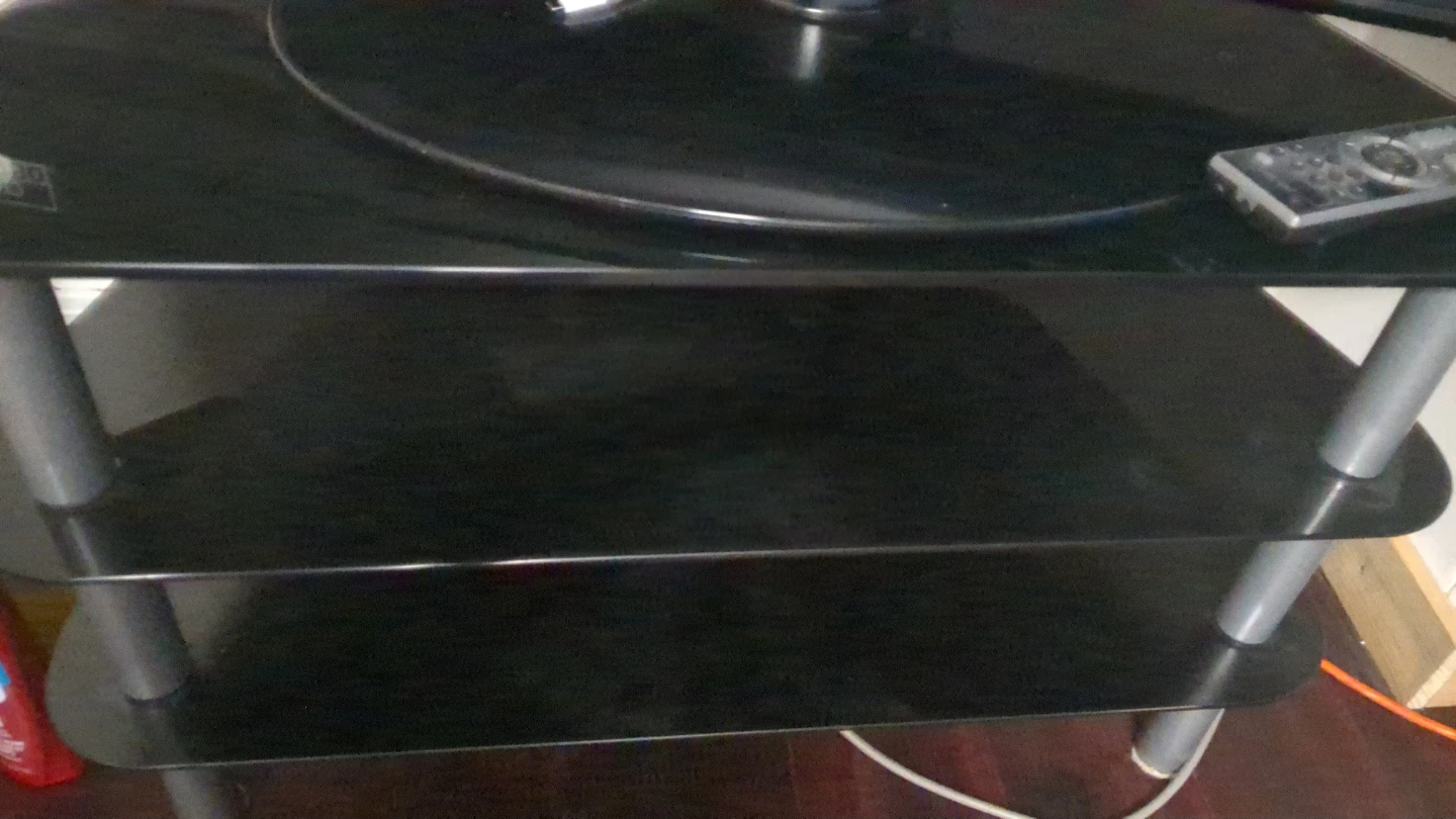 Black Glass Media Stand - photo 3