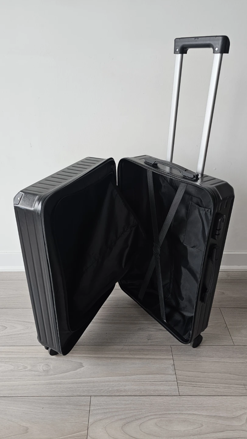 Carry-On Smart Suitcase with Cup Holder & USB Port (Black) - photo 5
