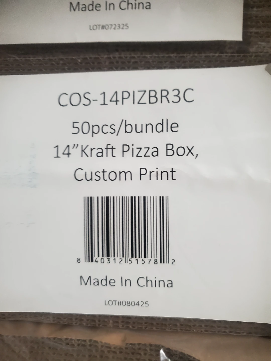 Boxes for pizzas 2 sizes