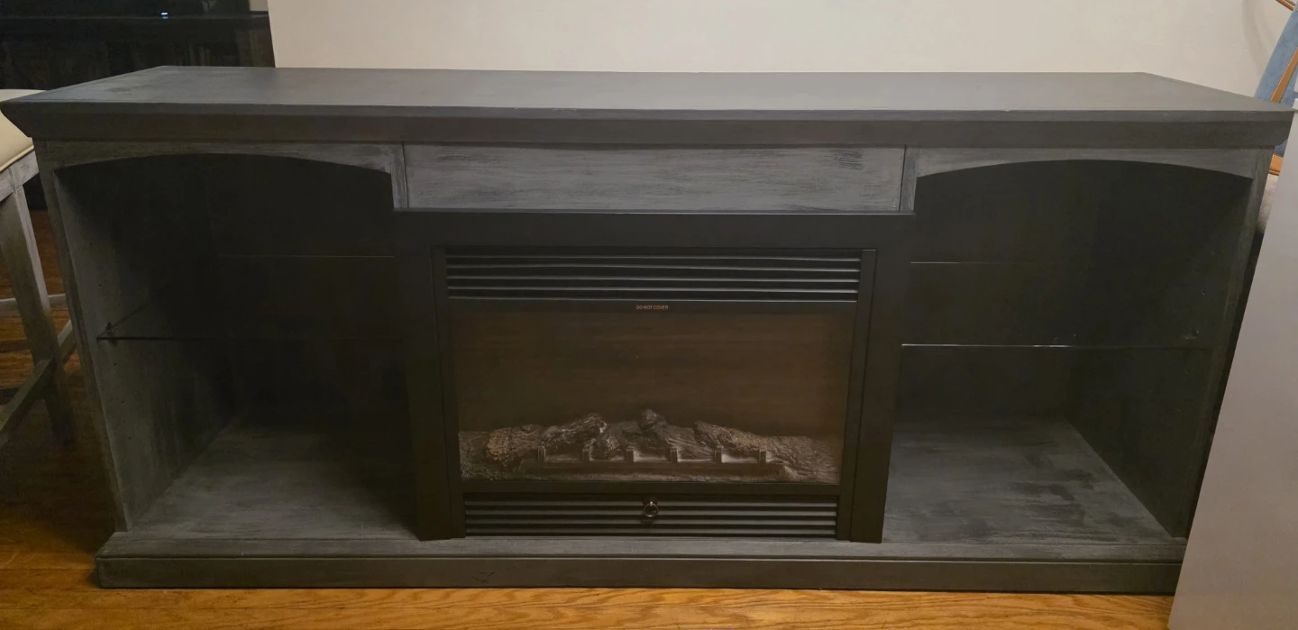 Solid Wood Unit with Fireplace
