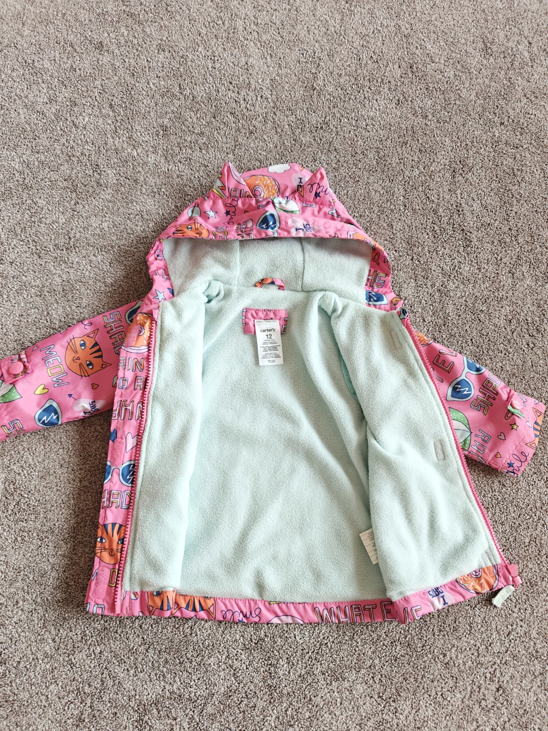 Carter's rain jacket size 12 months - photo 2