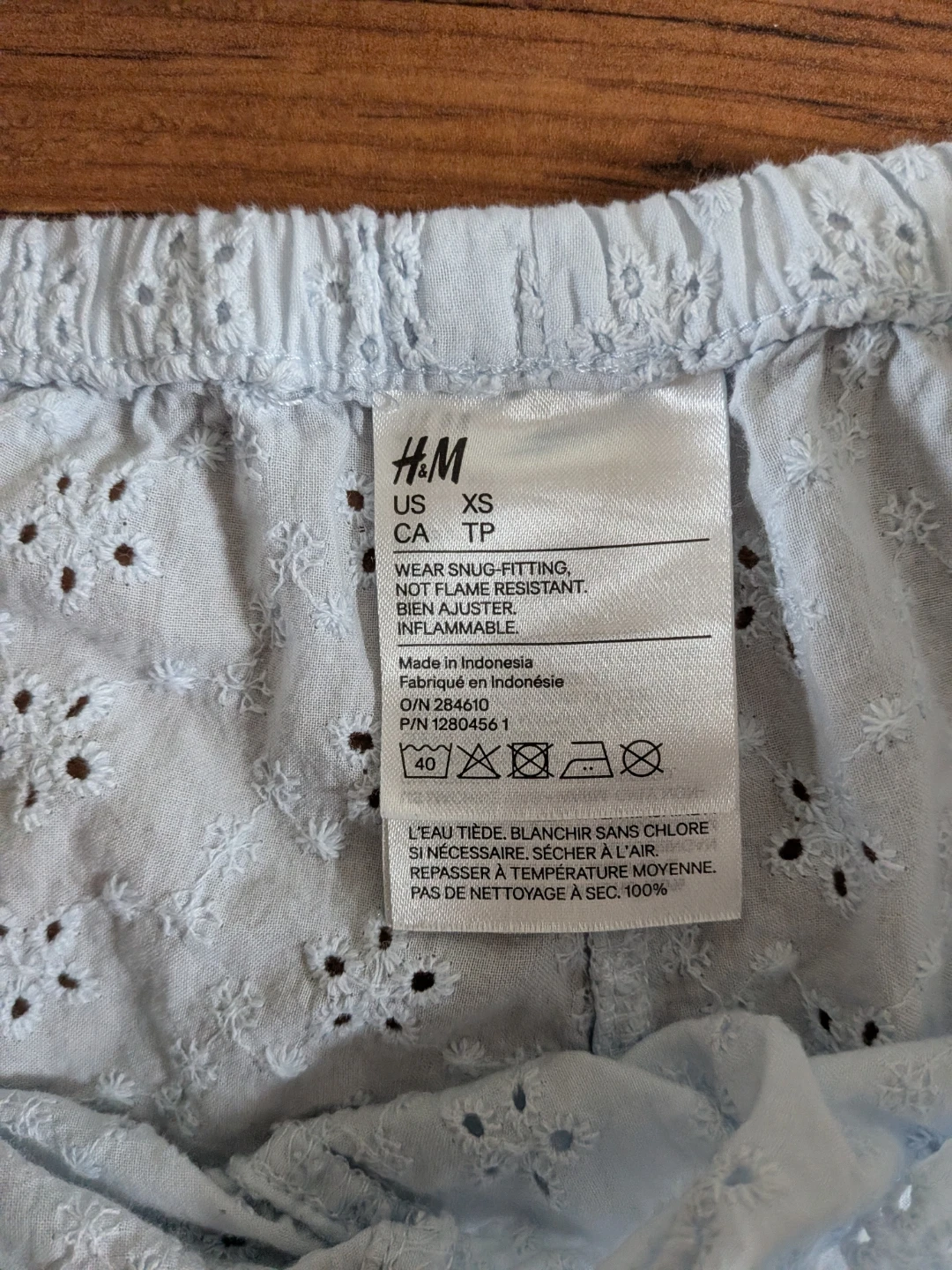 🏈H&M Eyelet Pajama Set - Size XS - photo 3