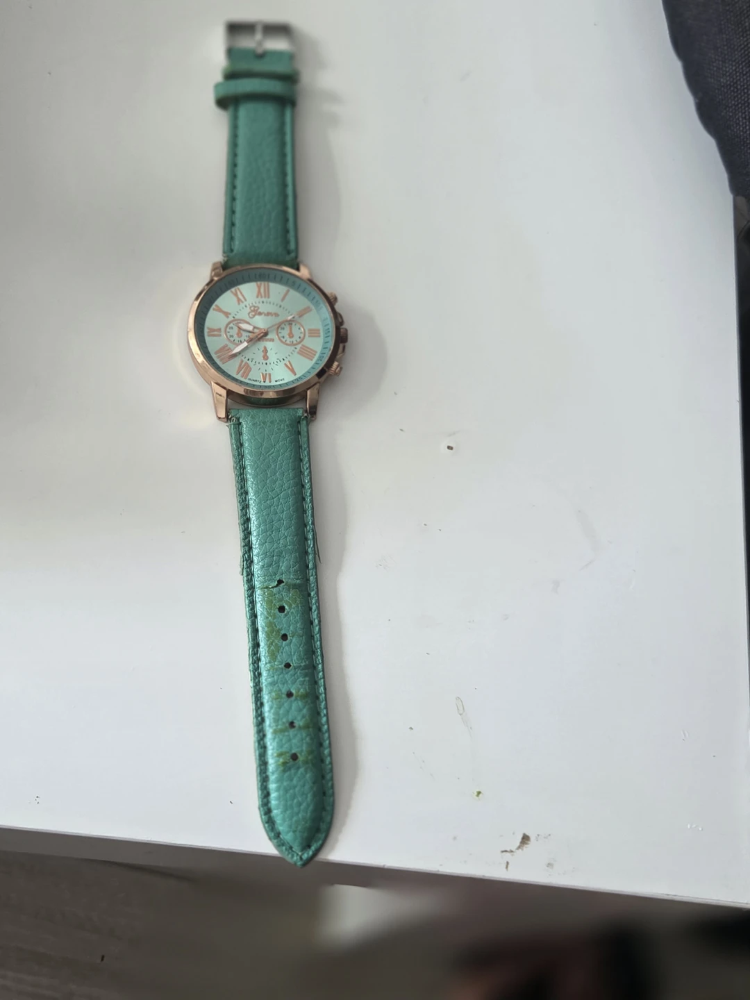 Geneva Quartz Watch - Teal Leather Band - photo 4