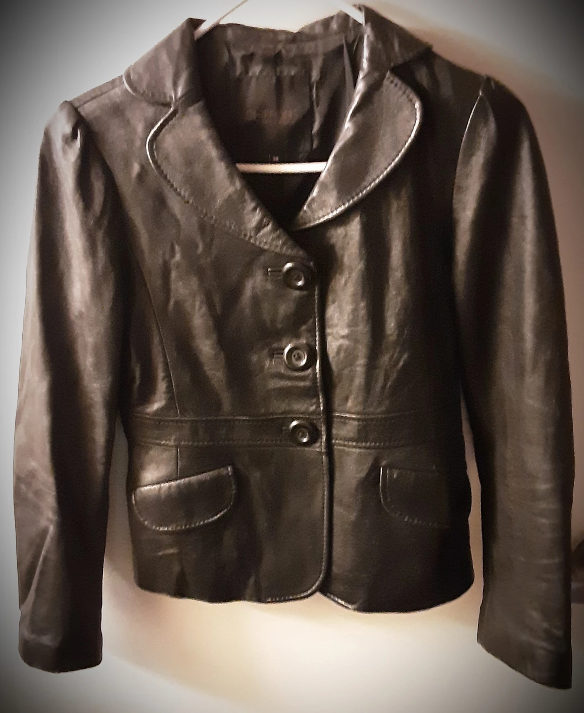 Chiffons Lim Tae Young Black Leather Jacket