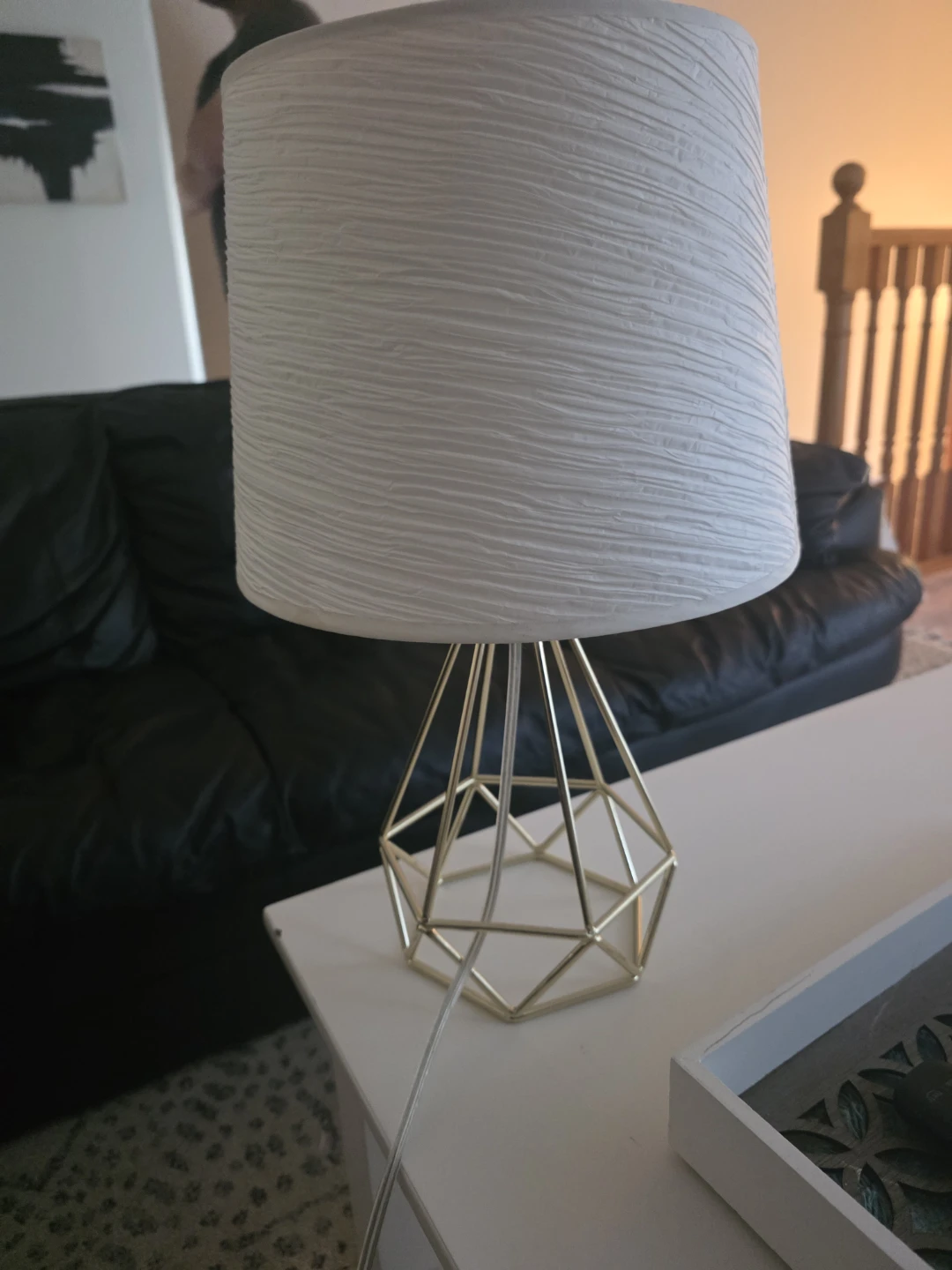 Geometric Gold Wire Table Lamp