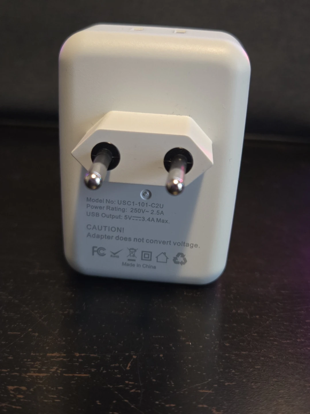 European Type C Travel Plug Adapter - photo 2