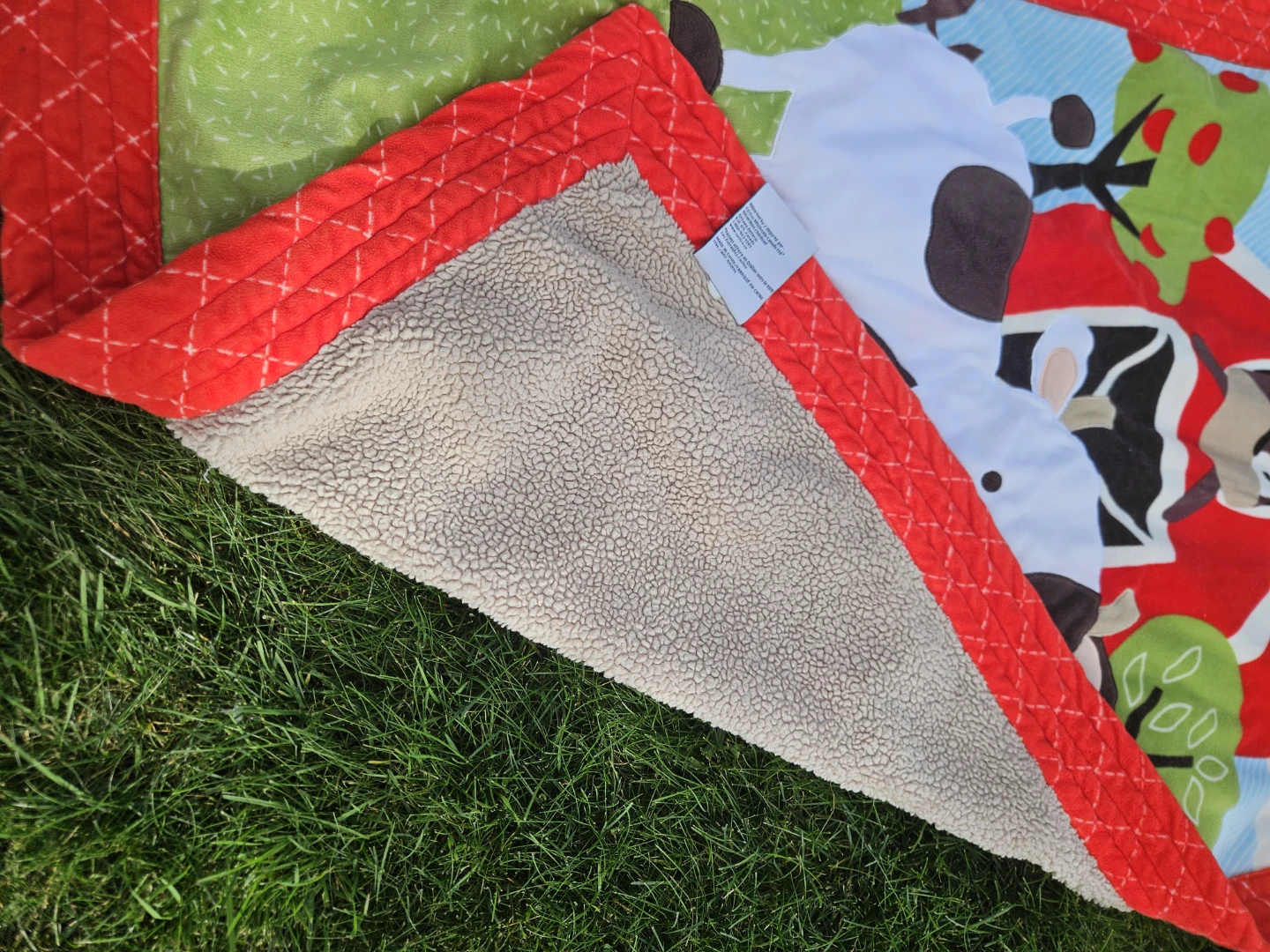 Farm Animal Print Baby Blanket - photo 2