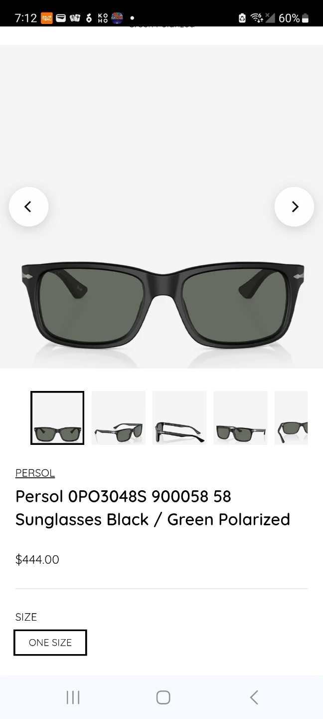 Persol 0PO3048S Polarized Sunglasses Black - photo 2