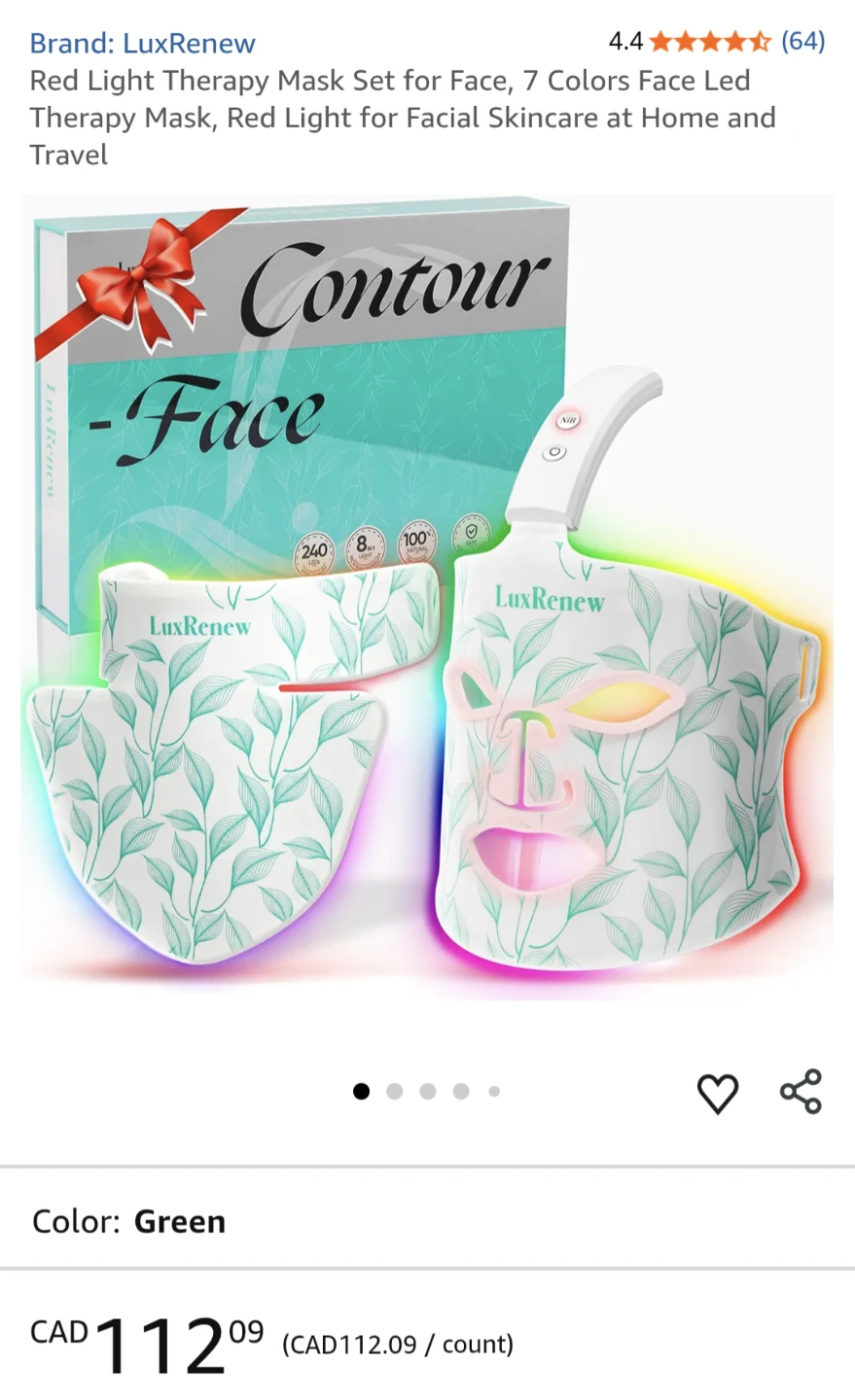 SEALED, LuxRenew LED Face Therapy Mask