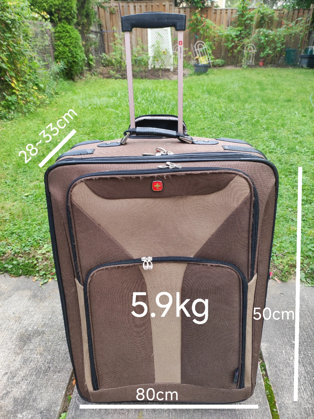 SwissGear Brown Travel Suitcase