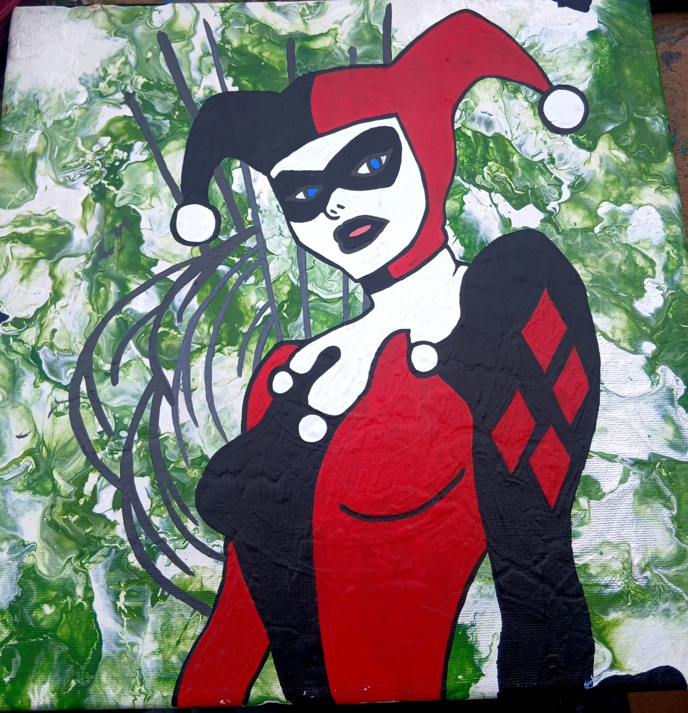 Harley Quinn Acrylic Canvas Painting