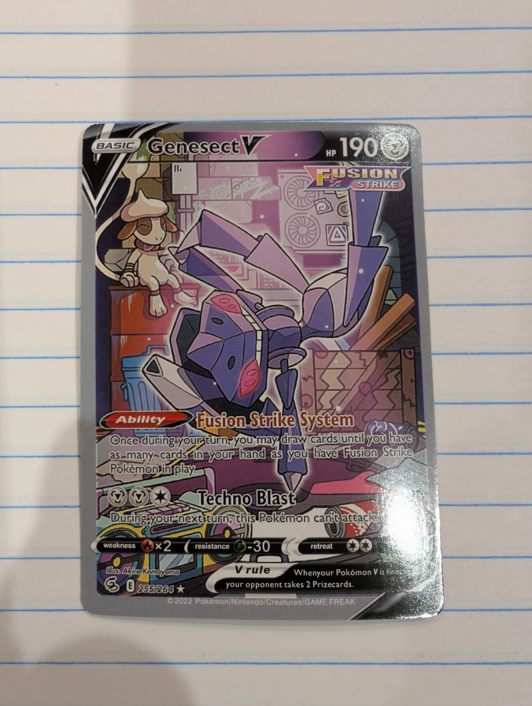 Genesect V Fusion Strike Pokemon Card
