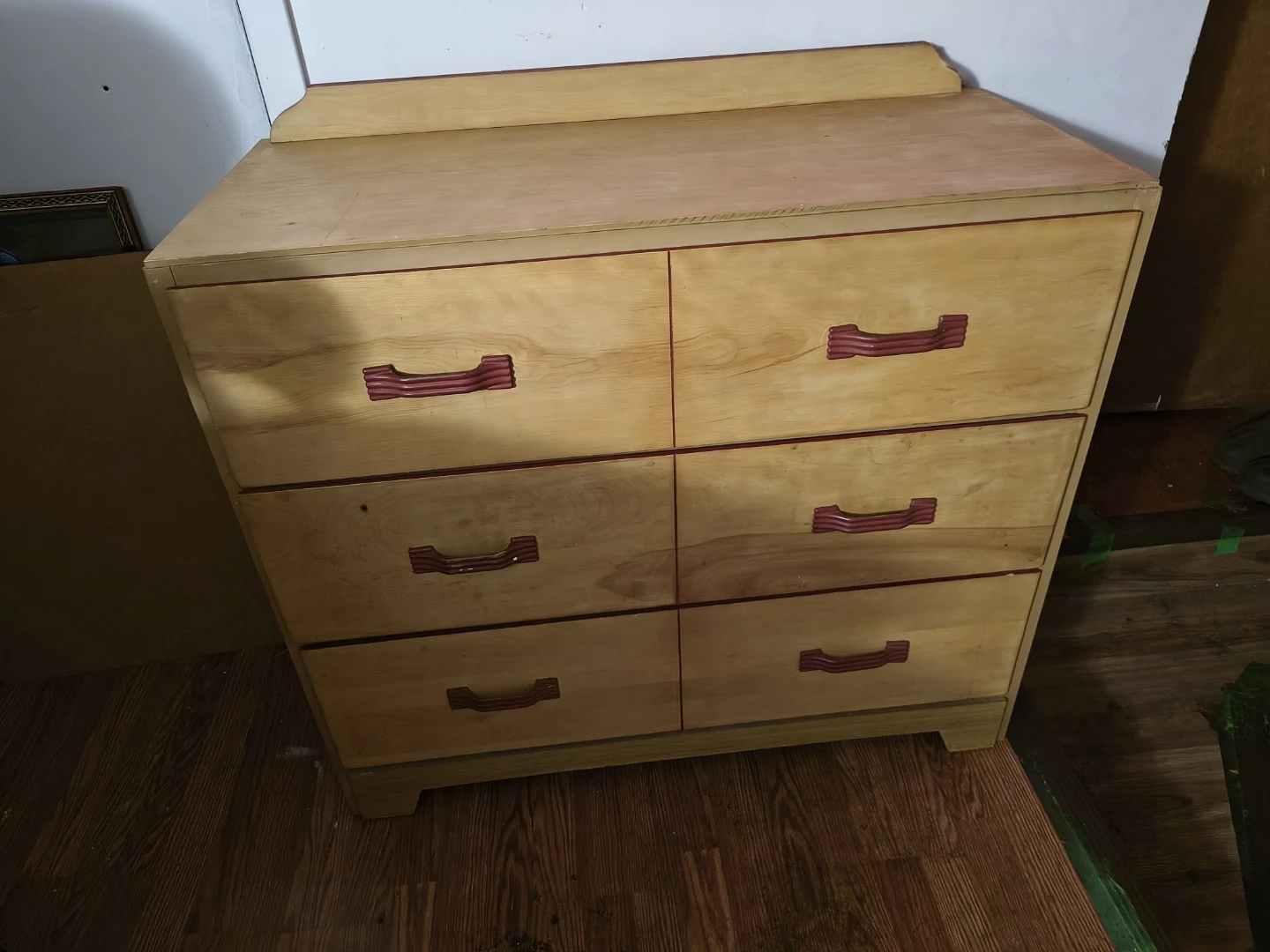 Vintage Wooden 6-Drawer Dresser