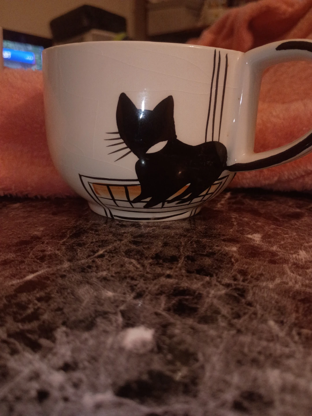 🏈Black Cat Illustration Ceramic Mug - photo 3