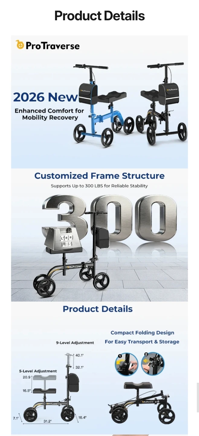 NEW- ProTraverse Foldable Knee Scooter - photo 5