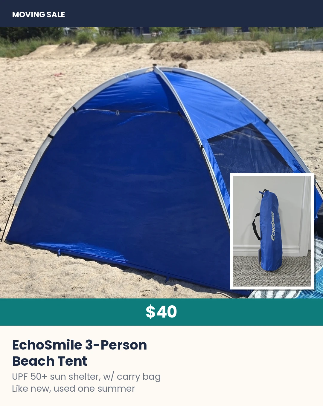 ECHOSMILE Beach Tent