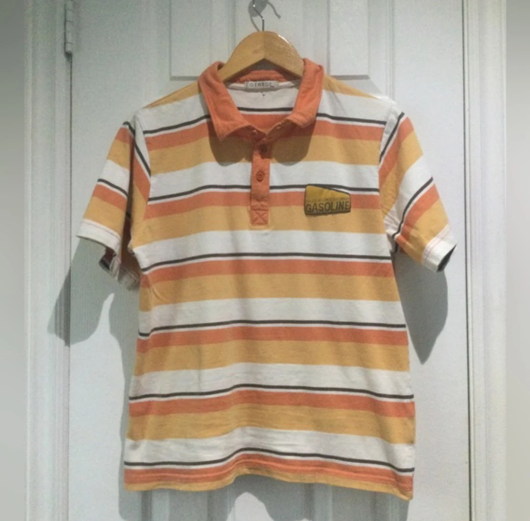 URGENT SALE! George Men's Striped Cotton Polo Shirt- M