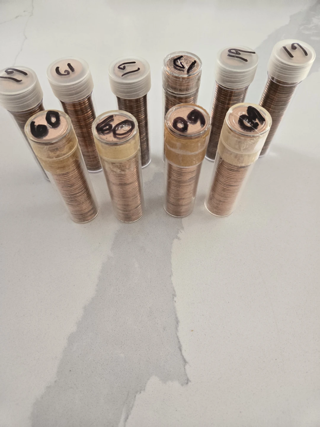 Collection of 10 Rolls of Canadian Pennies