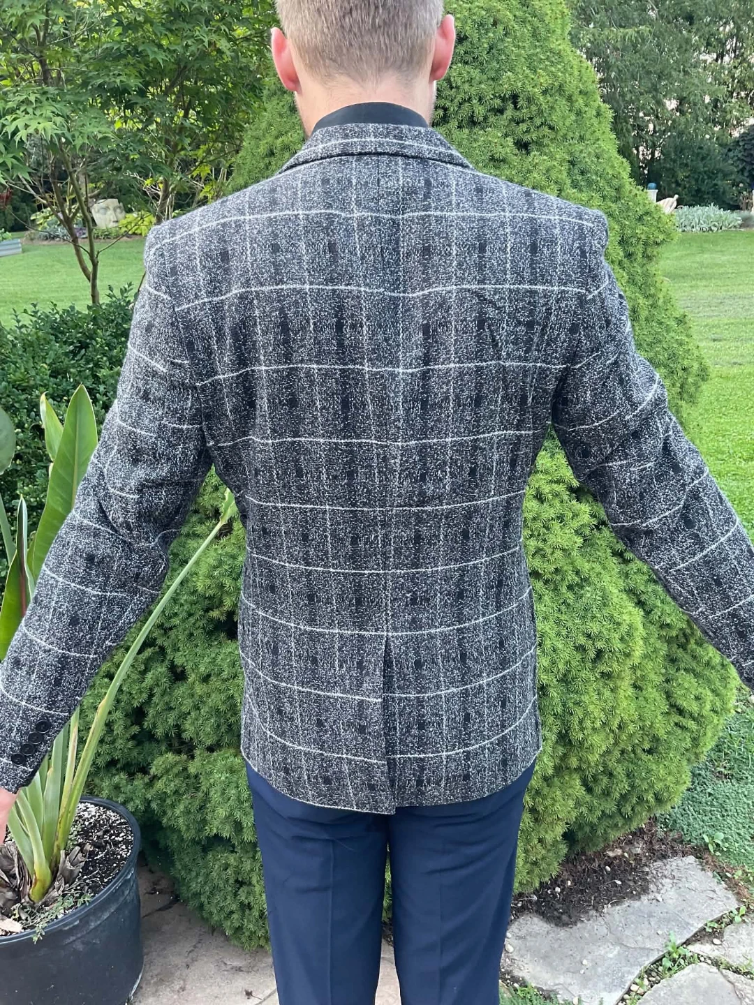 Mens Blazer (M-charcoal plaid) - photo 2