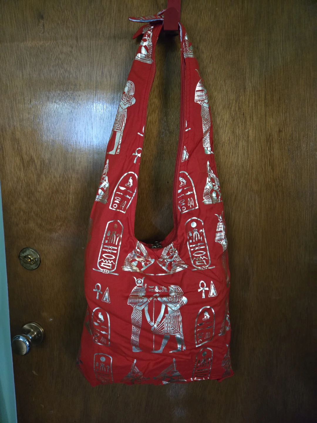 Beautiful Red & Gold Egyptian Cloth Purse/Bag