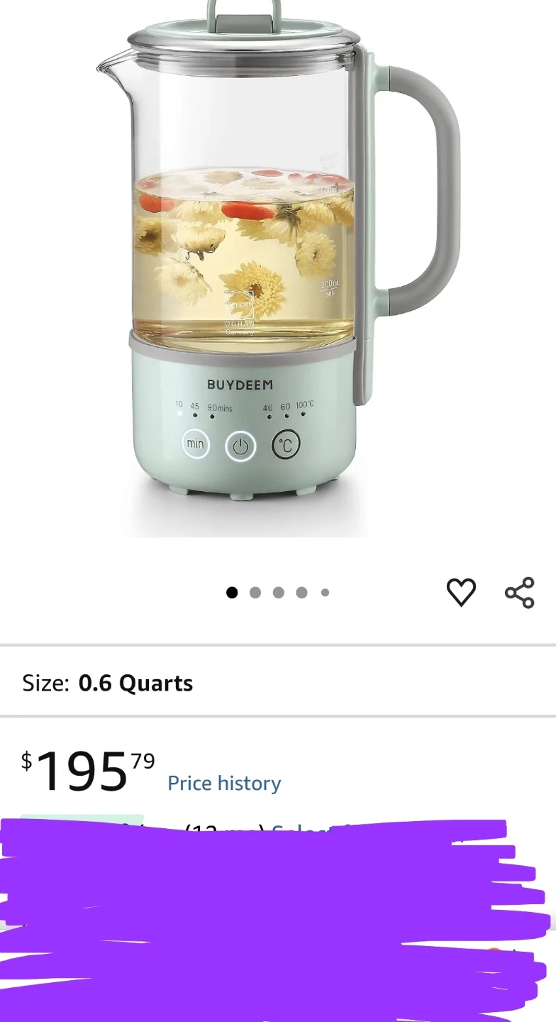 New BUYDEEM K313 Travel Electric Kettle, Mini - photo 2