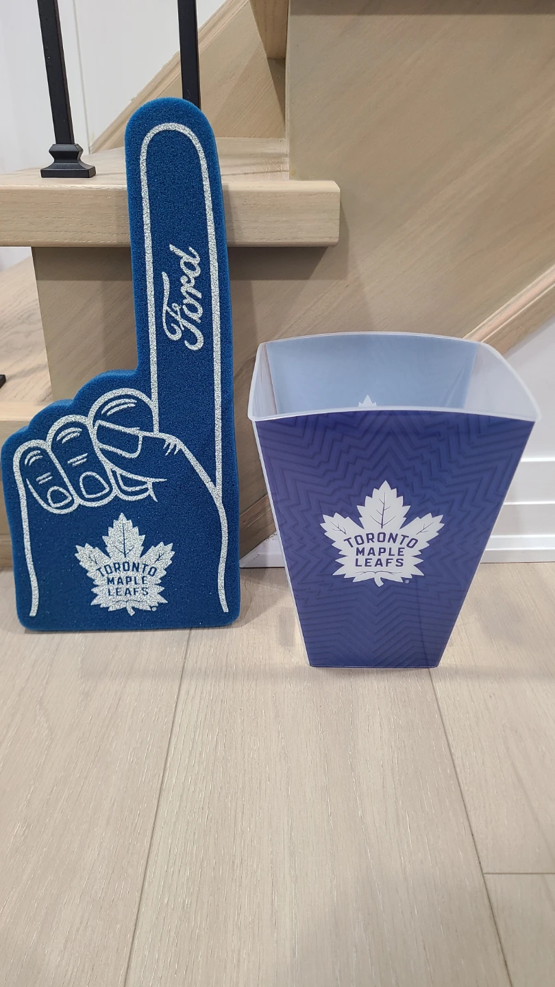 Toronto Maple Leafs Foam Finger and Collector Popcorn Bucket