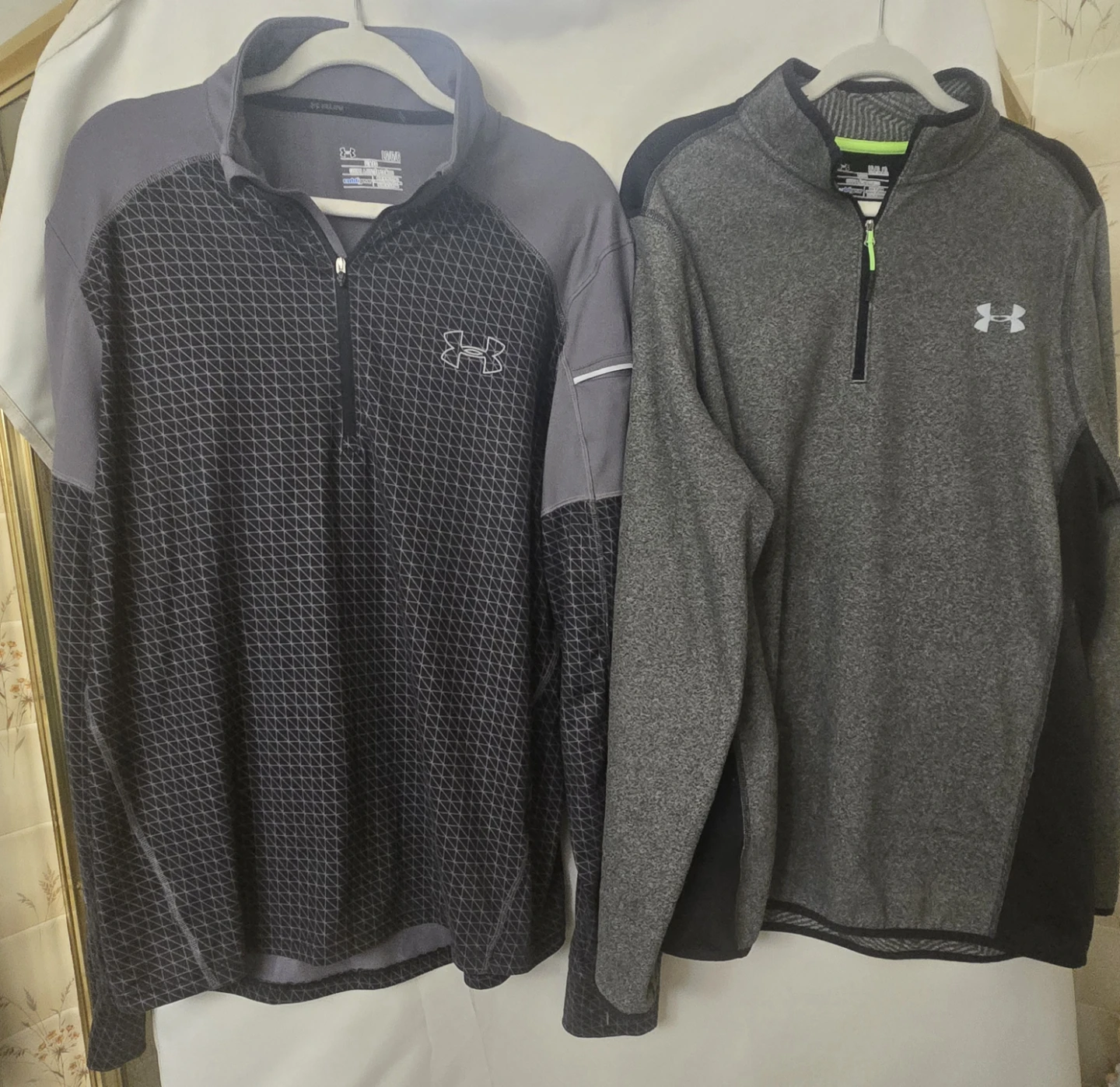 COLDGEAR Men's Large Under Armour 1/4 Zip collared LS shirts. 2.