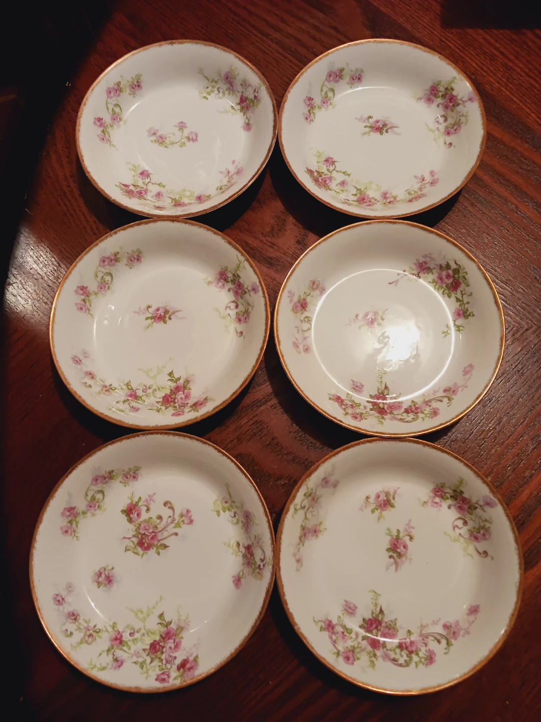 Set of 6 ×  J.P Limoges Haviland France Porcelain Berry Bowls