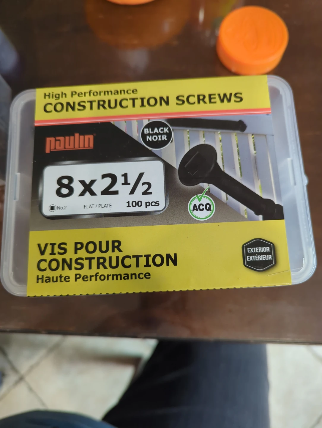 Black Flat #2 8x2 1/2" Construction Screws - still 90 pcs