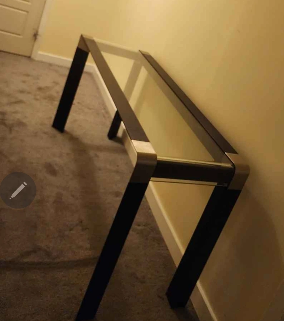 Black and Glass Console Table