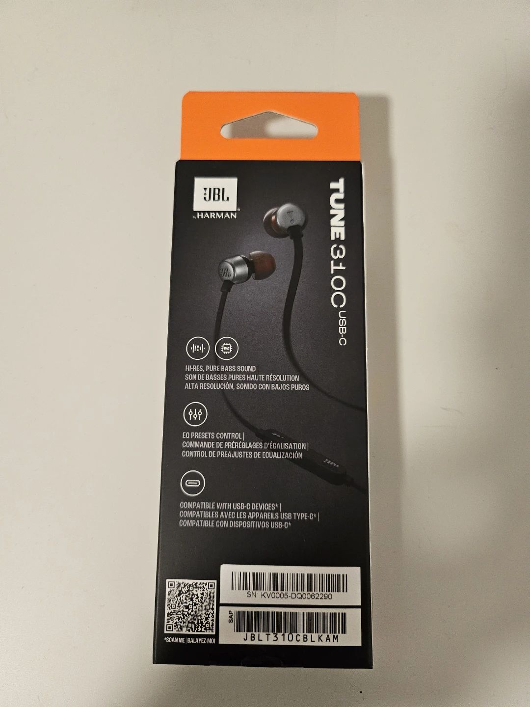 JBL Tune 310C USB-C Wired Earbuds. UNOPENED. - photo 2