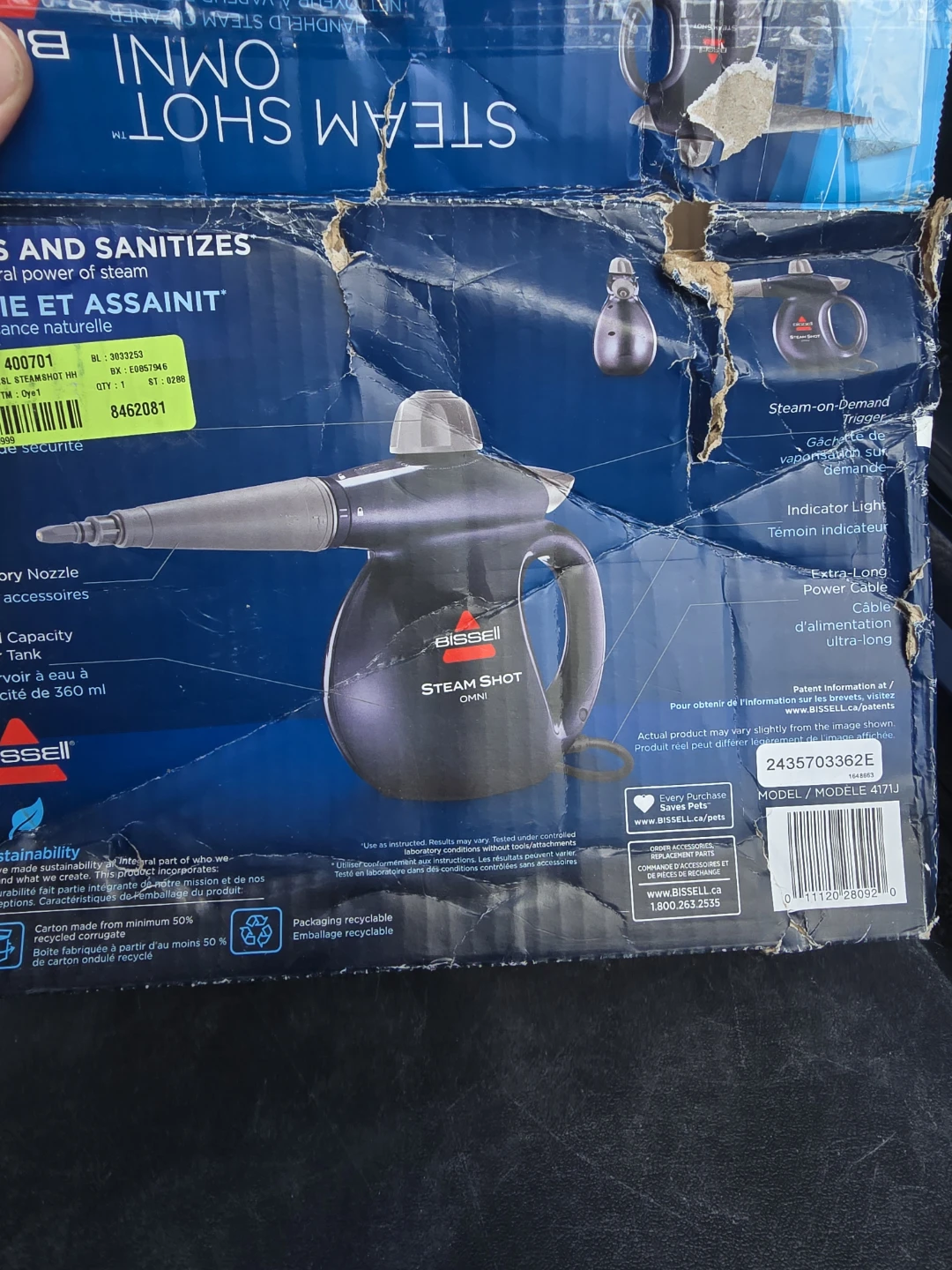 Bissell Steam Shot Omni Handheld Steam Cleaner