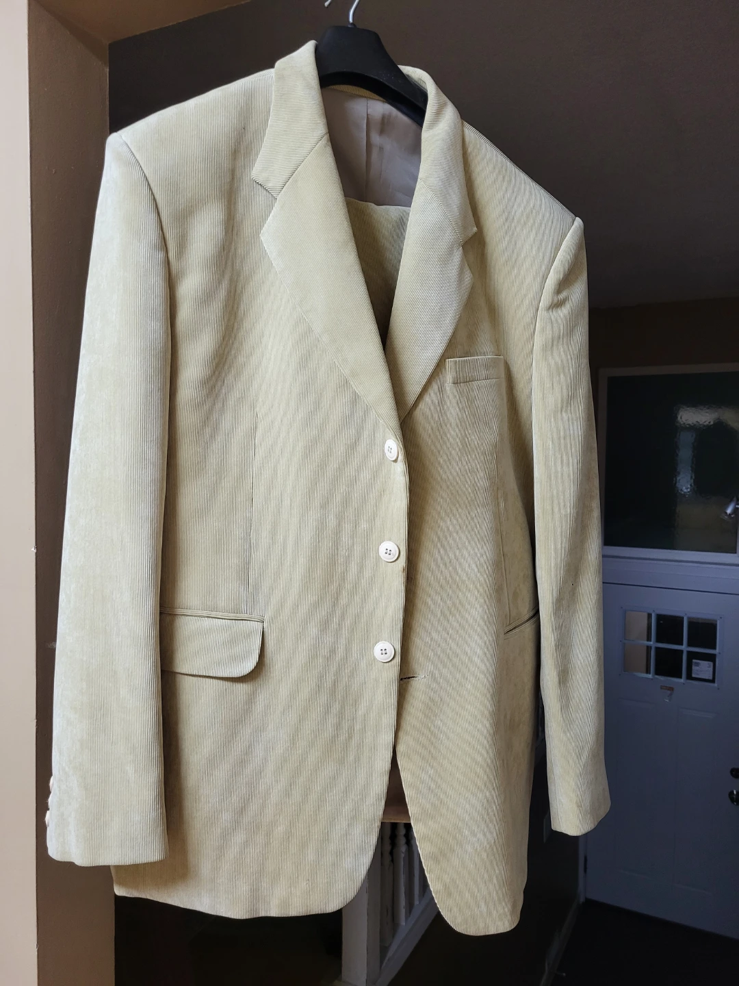 Mens Cream Corduroy Suit - photo 2