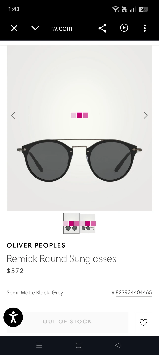 Oliver Peoples Remick Round Sunglasses - photo 2