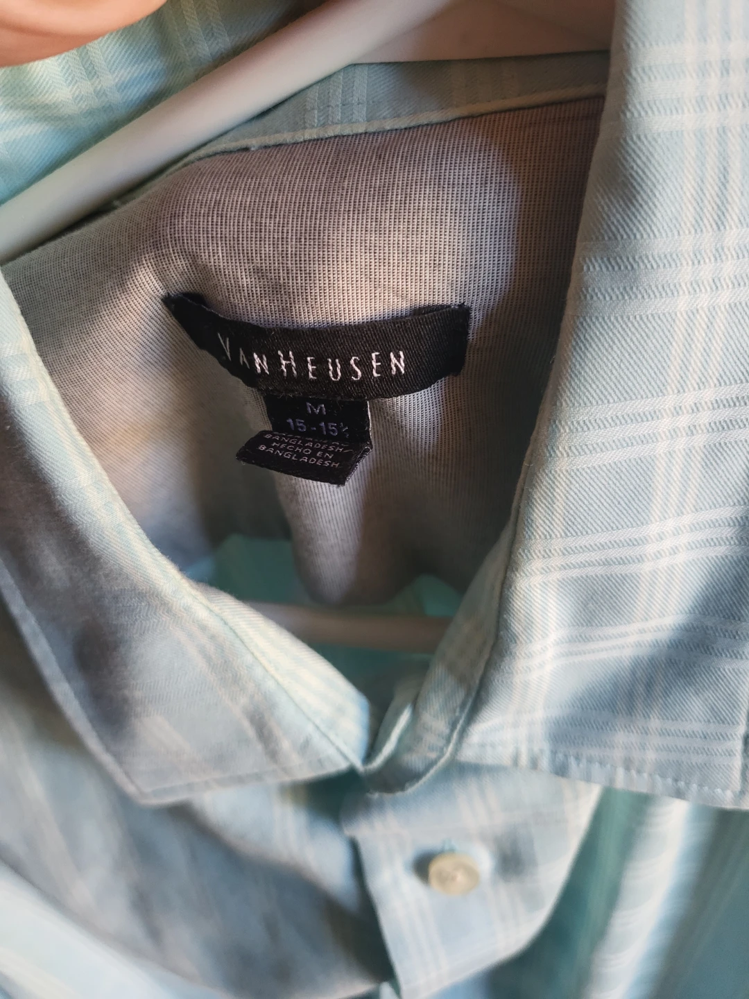 Van Heusen Light Blue Plaid Dress Shirt - photo 2