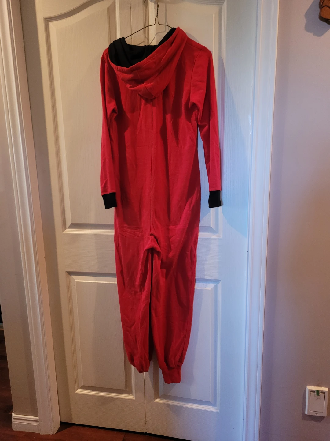 Red BOSS Hooded Onesie Pajamas