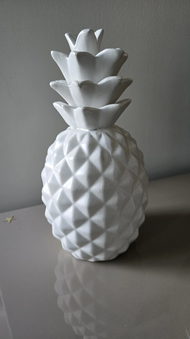 White Ceramic Pineapple Decor