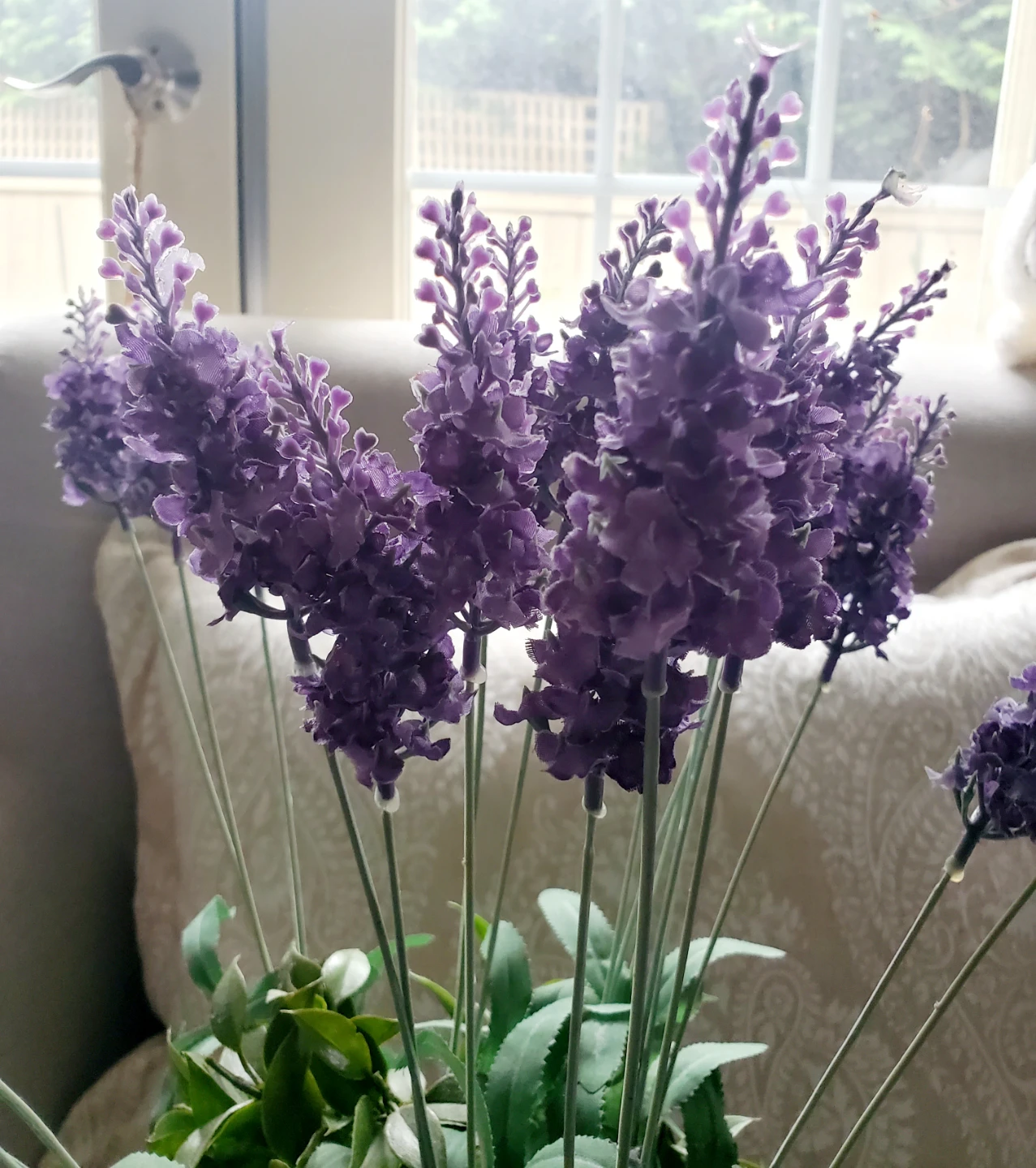 Artificial Lavender Arrangement in Metal Pot - photo 2