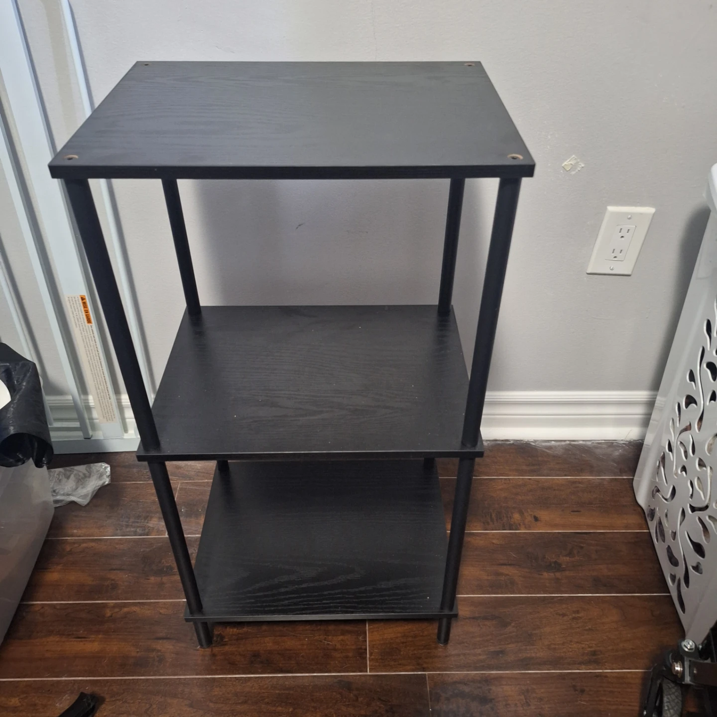 Black 3-Tier Shelf Unit