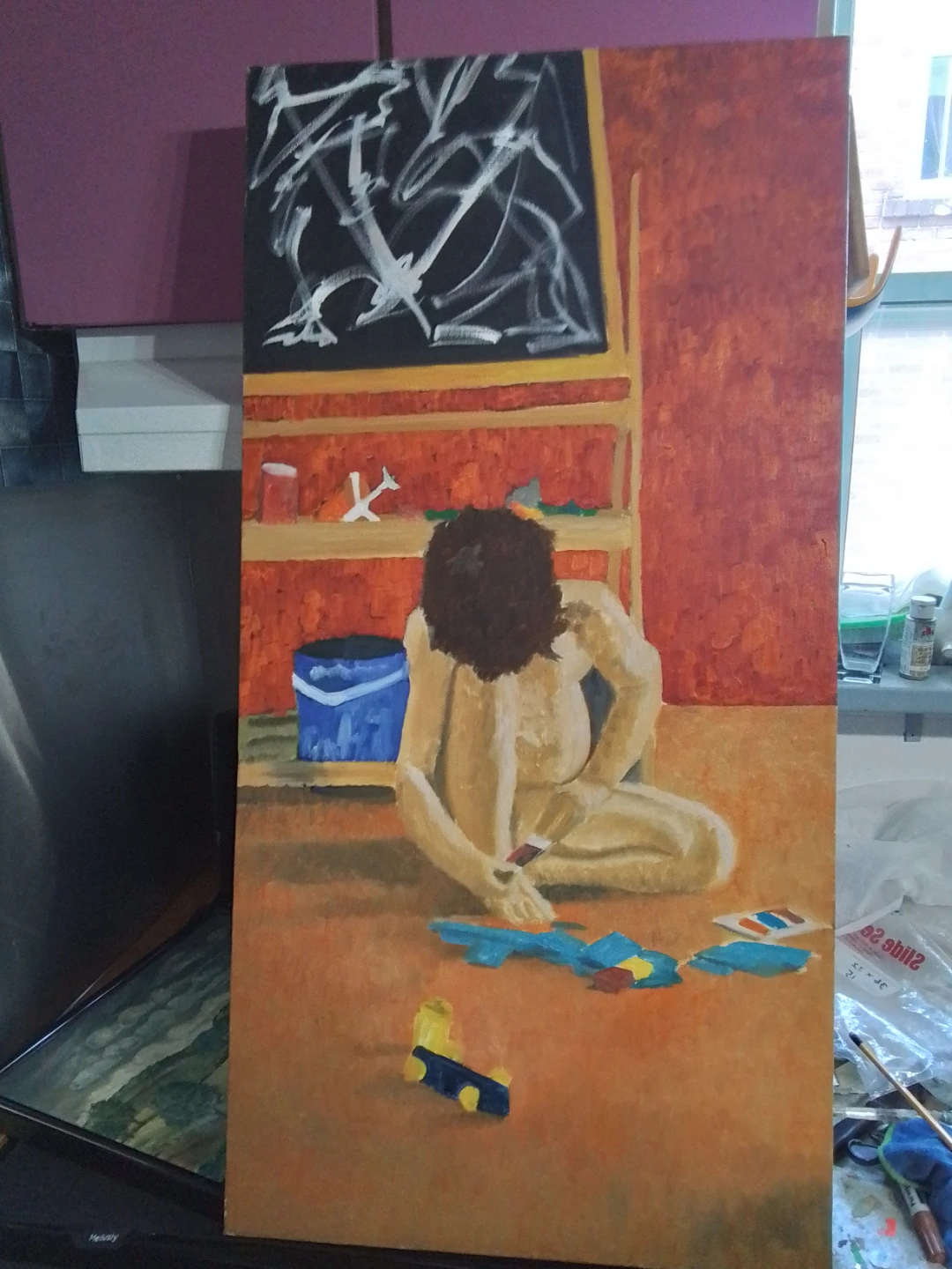 Striking Original Figurative Expressionist Oil Painting