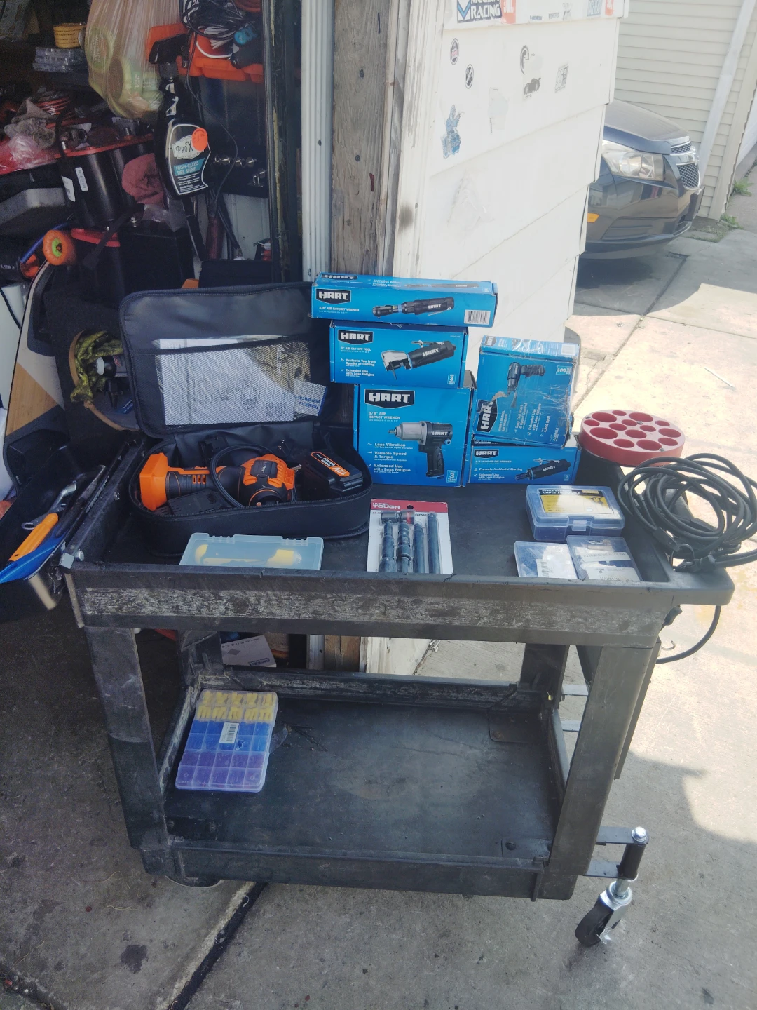 Tools and tool cart together