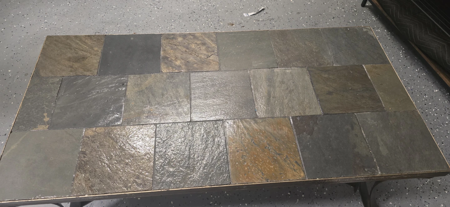 Rectangular Coffee Table with Slate Top - photo 3