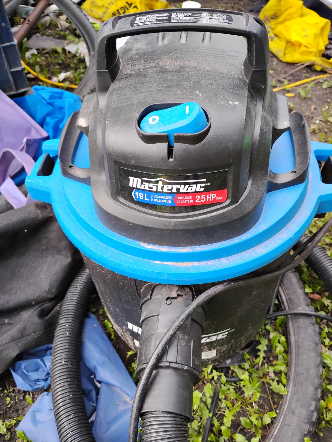 Mastervac 19L 2.5HP Wet/Dry Vacuum