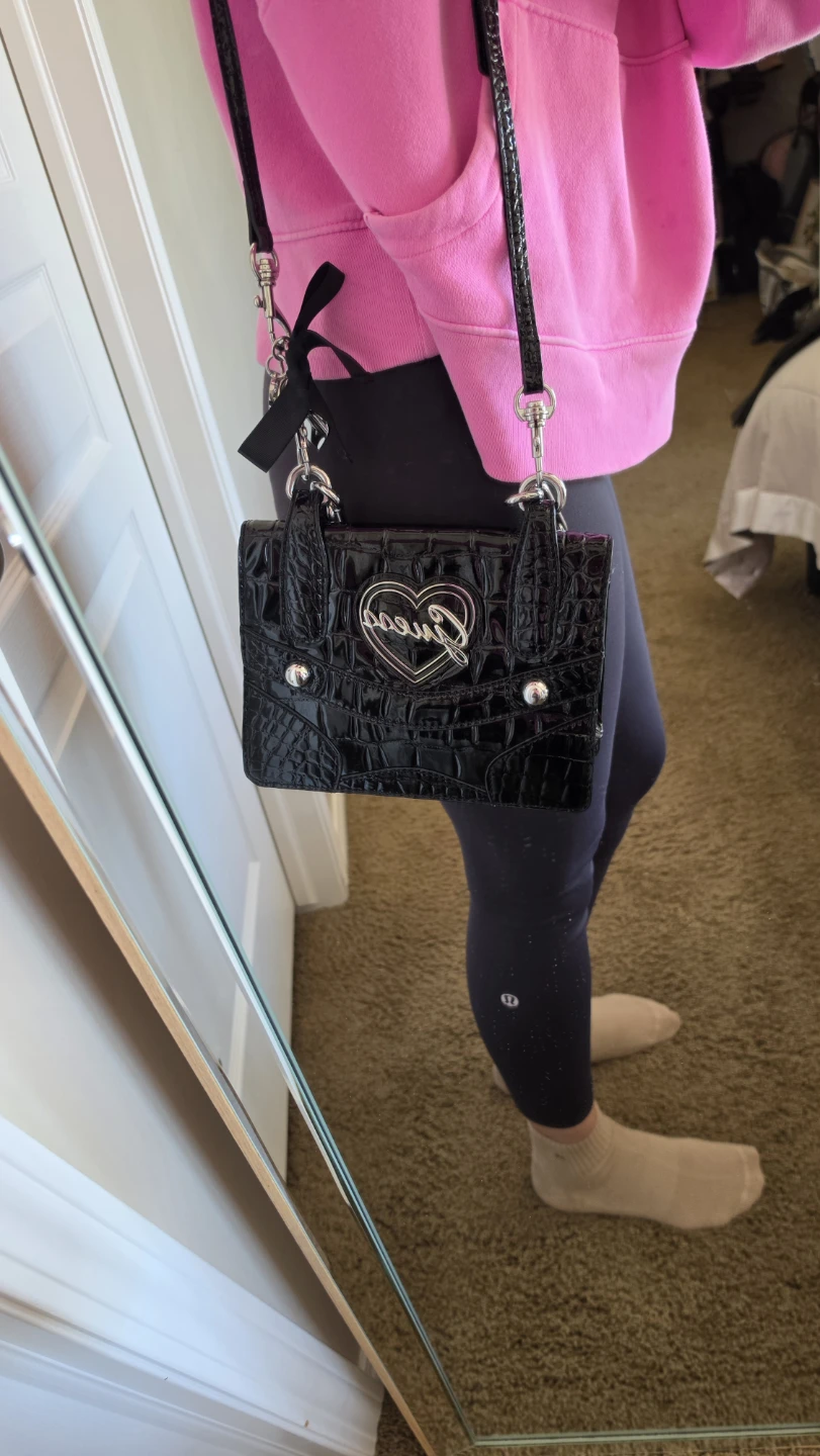Guess RetroCroc Black Heart Bag - Y2K Vintage - photo 4
