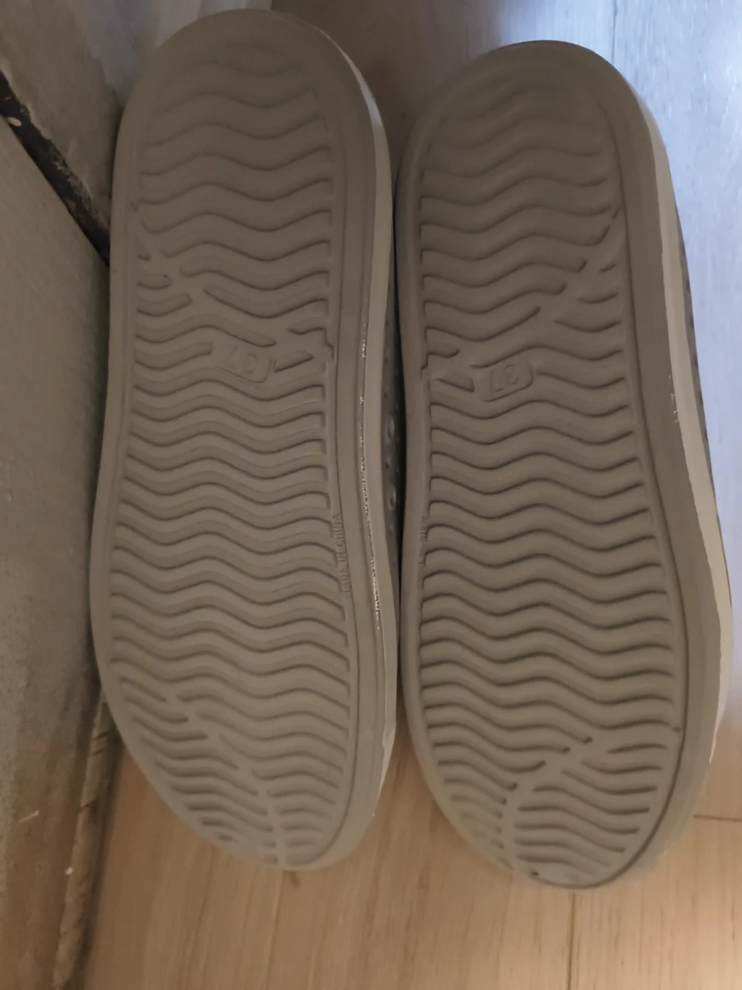 Grey Perforated Slip-On Shoes Size 37 - photo 3