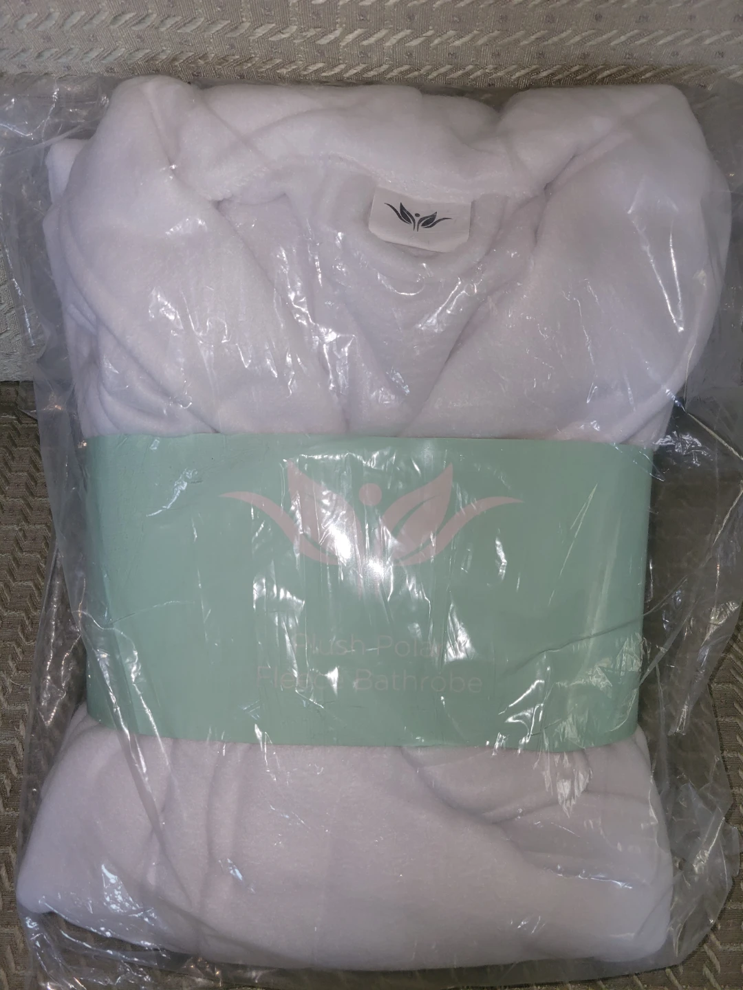 White Plush Polar Fleece Bathrobe