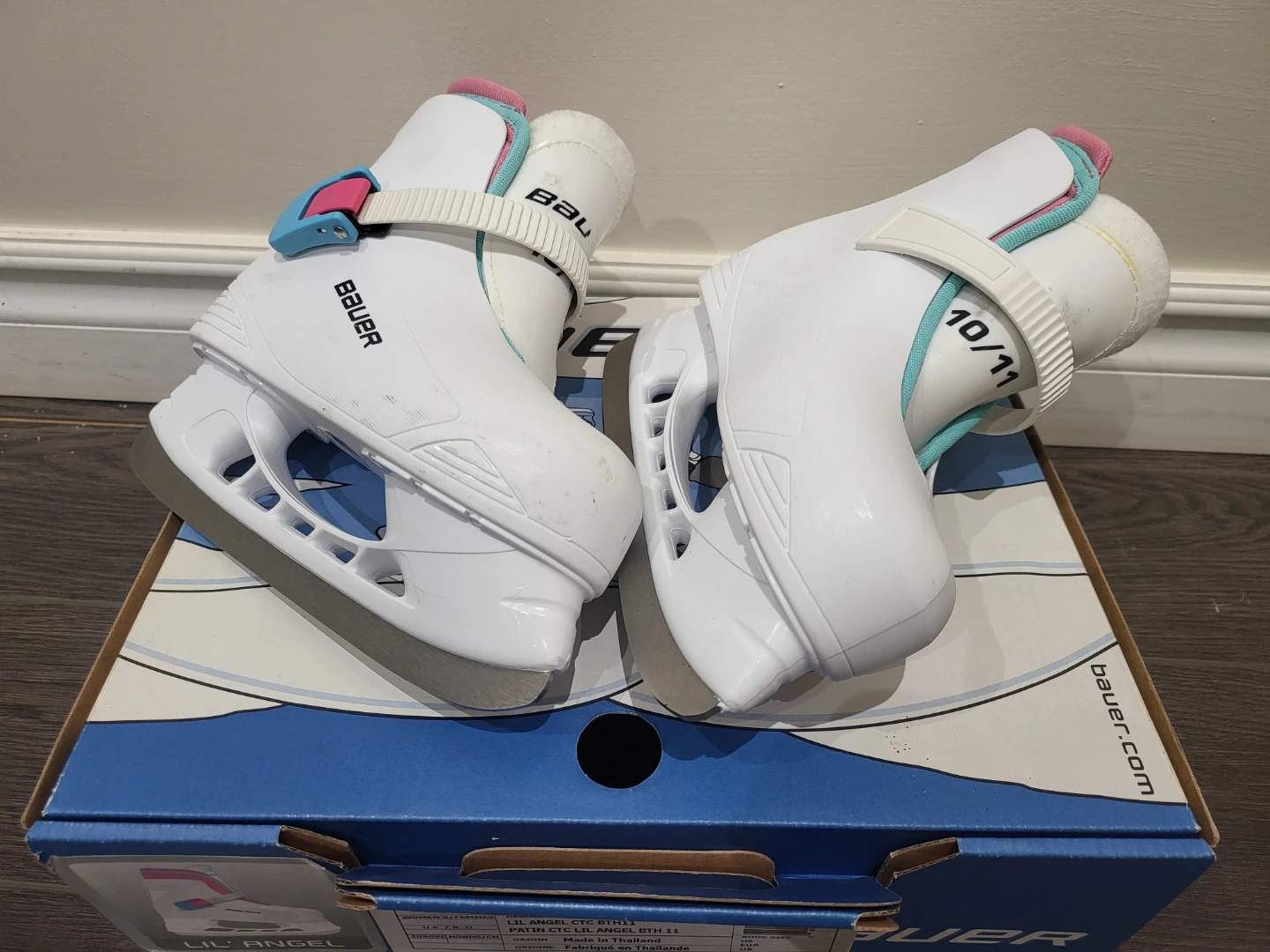 Bauer Lil' Angel Youth Ice Skates Youth Size 10/11- Like New - photo 3